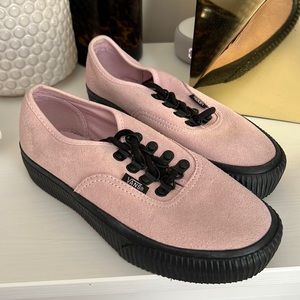 Barely used - Pink Platform Suede Vans